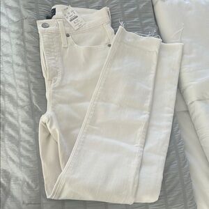 J. Crew White Ankle Cropped Jeans